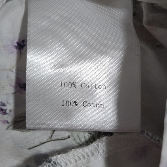 Marissa Webb Griffin Botanical Floral Cottagecore Puff Open Back Top Medium - Picture 8 of 11